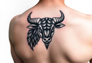 Feminine colorful taurus tattoo tattoo idea