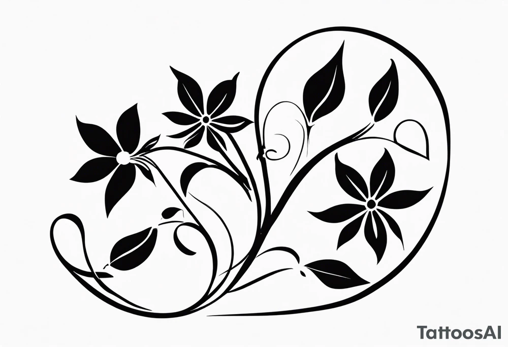 four flowers on a vine
alcoholics anonymous logo tattoo idea