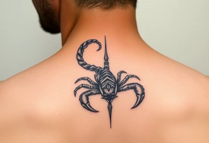 A mysterious scorpion neck tattoo tattoo idea