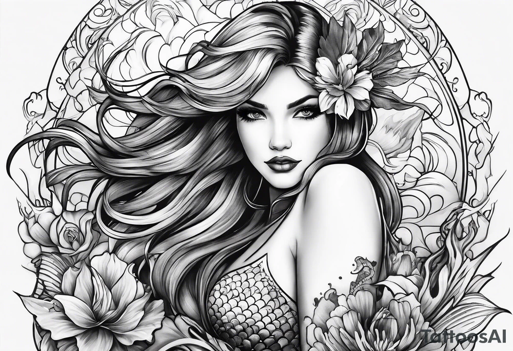 mermaid tattoo idea