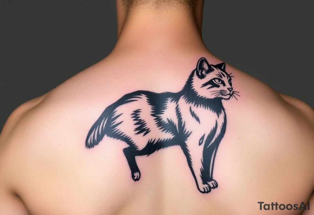 black cat tattoo idea