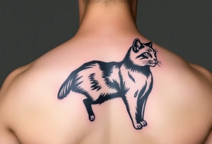 black cat tattoo idea