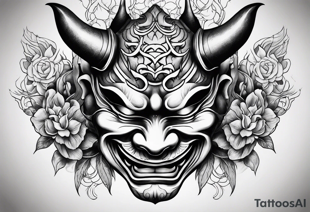 Hannya mask tattoo idea