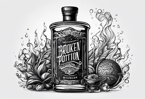 Broken potion bottle, wisconsin tattoo idea