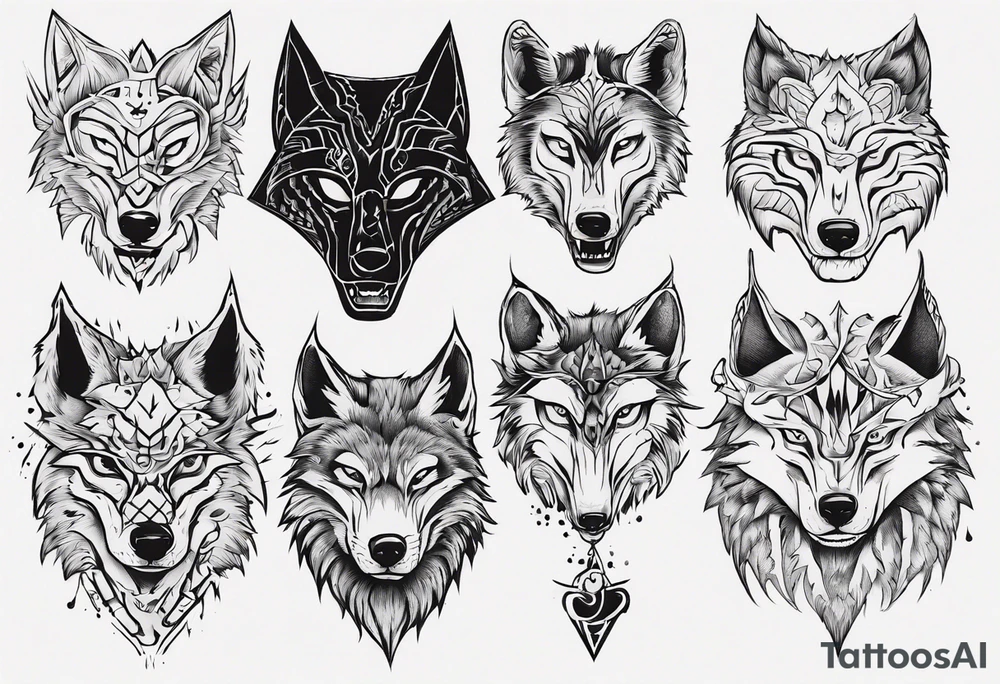Wolve tattoo idea
