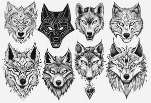 Wolve tattoo idea