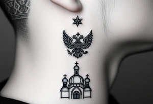 Top: Russian star 
Middle: Tiny double-headed eagle (simplified, more linework style)
Bottom: Orthodox church dome with a cross tattoo idea