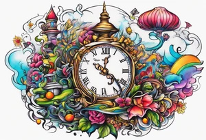 Wonderland time tattoo idea