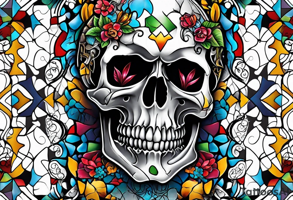 Autism, Skull, puzzle tattoo idea