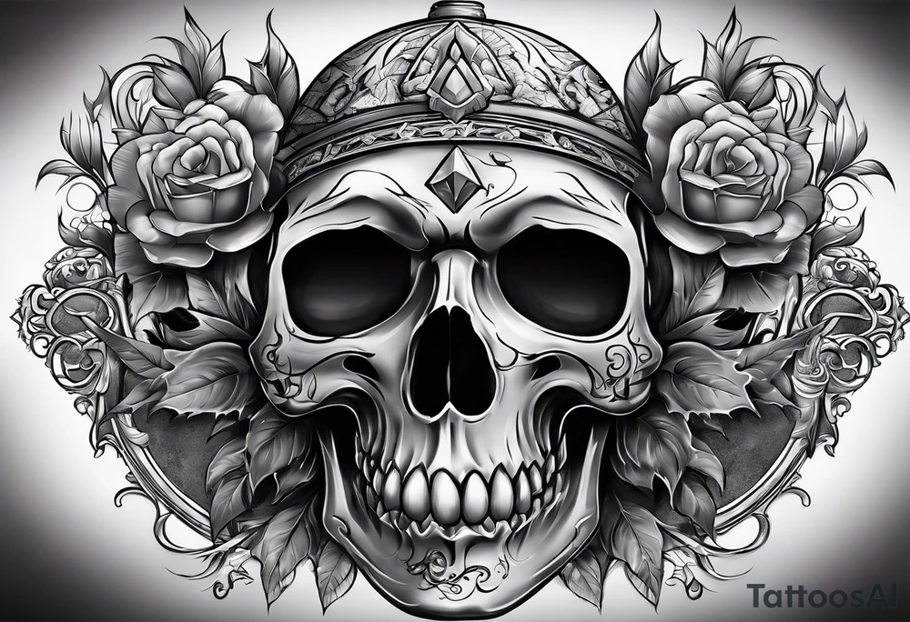 Tomb with smoke tattoo idea
