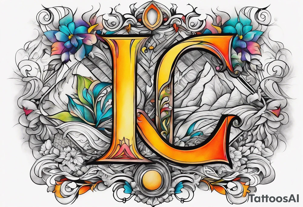 the letter L tattoo idea