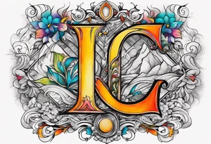 the letter L tattoo idea