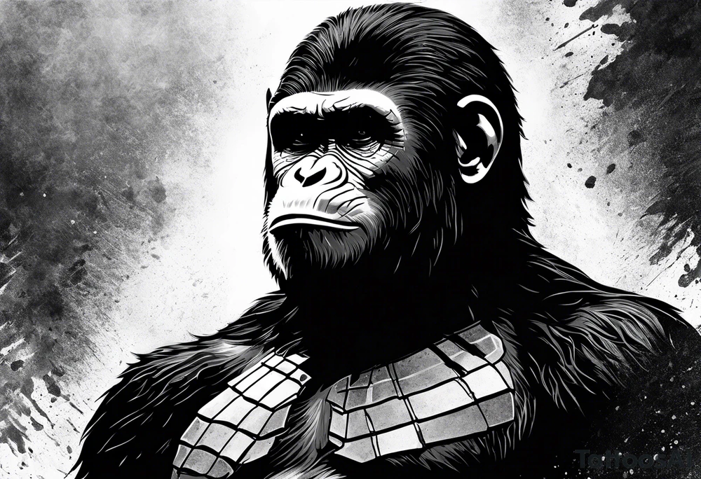 Caesar from the movie planet of the apes tattoo idea