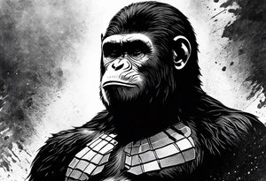 Caesar from the movie planet of the apes tattoo idea