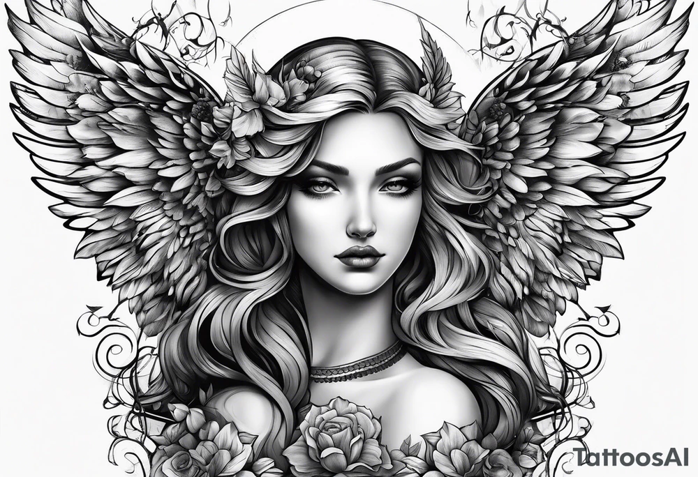 Angel tattoo idea