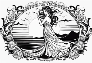 A beautiful and singing Siren tattoo idea