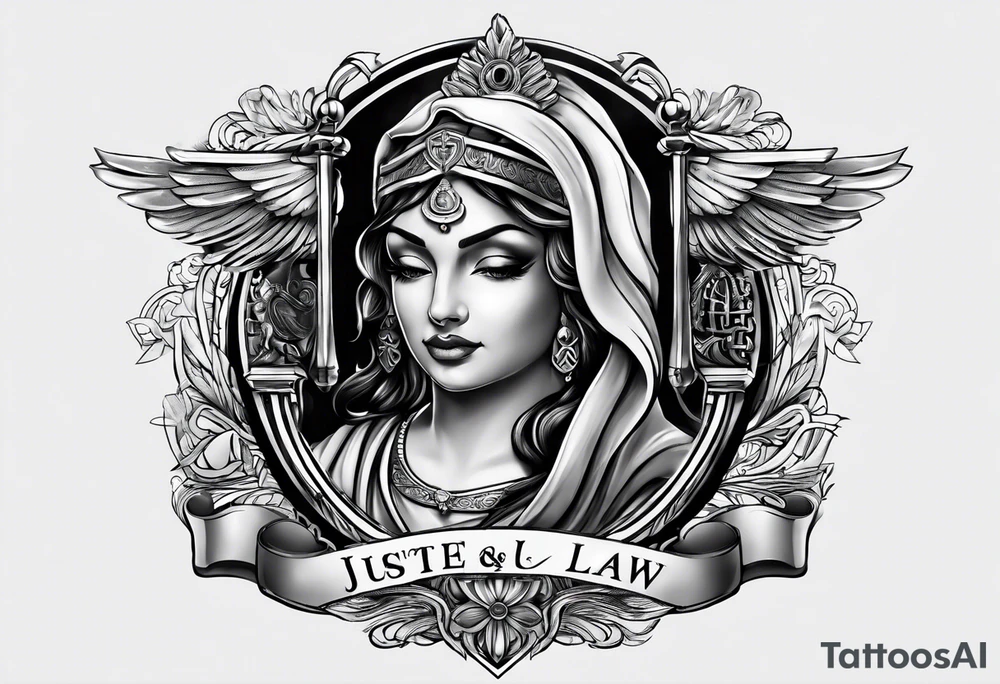 justice and law tattoo idea