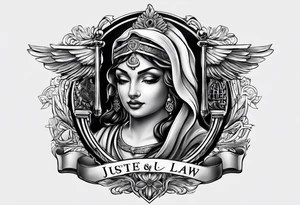justice and law tattoo idea