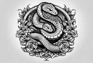 Snake on a sword tattoo idea