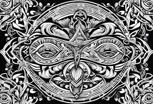 Te Moko style with Croatian and Northern Irish designs tattoo idea