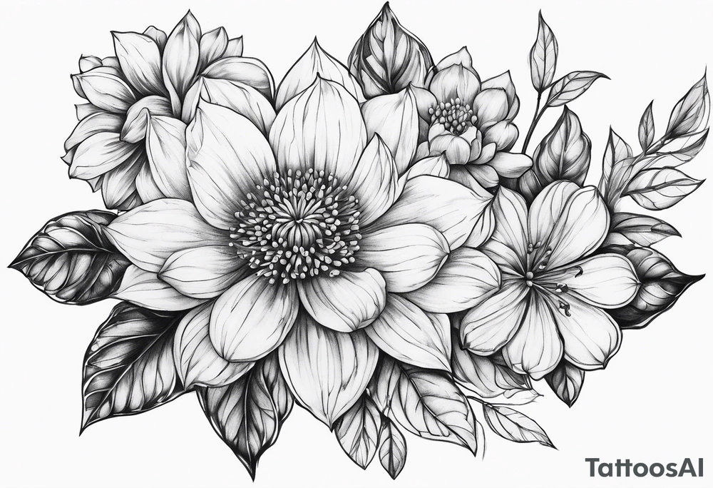 Month of December flower tattoo idea