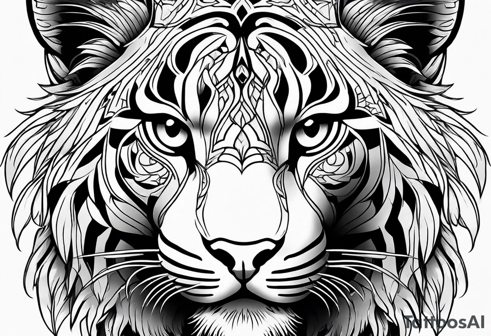 big cat tattoo idea