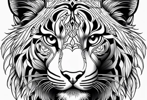 big cat tattoo idea