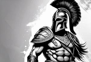 Spartan warrior with shield tattoo idea