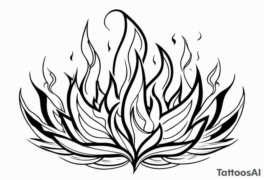 Flames on wirst tattoo idea