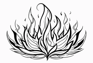 Flames on wirst tattoo idea