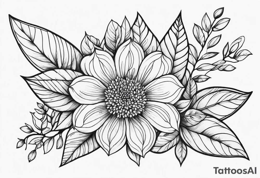 ramo de flor cerejera na canela tattoo idea