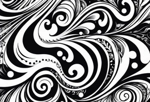 Swirling black ink, sleeve, glove tattoo idea