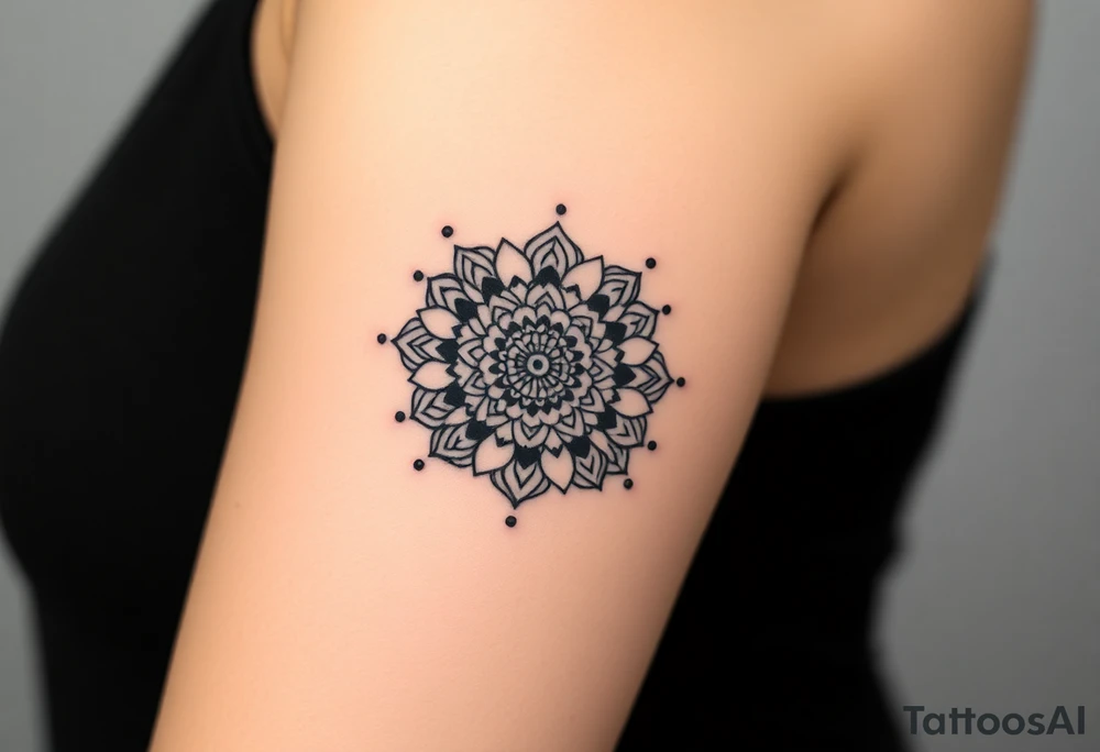 Ornamental mandela tattoo idea