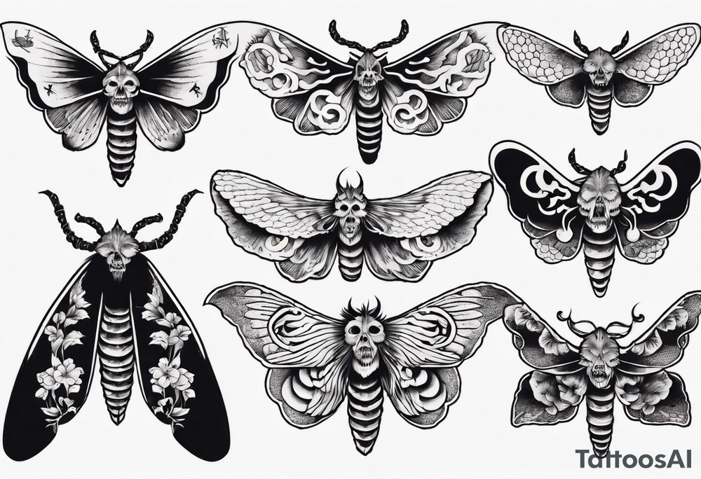Death moth tattoo idea