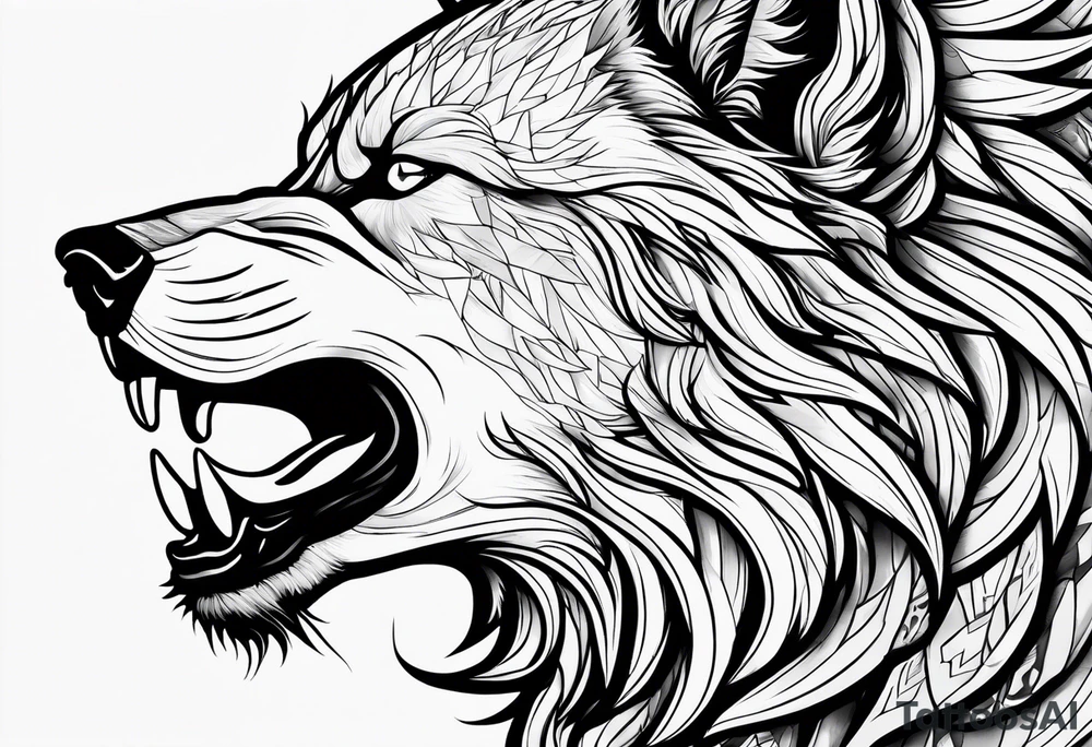 dire wolf tattoo idea