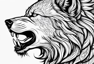 dire wolf tattoo idea