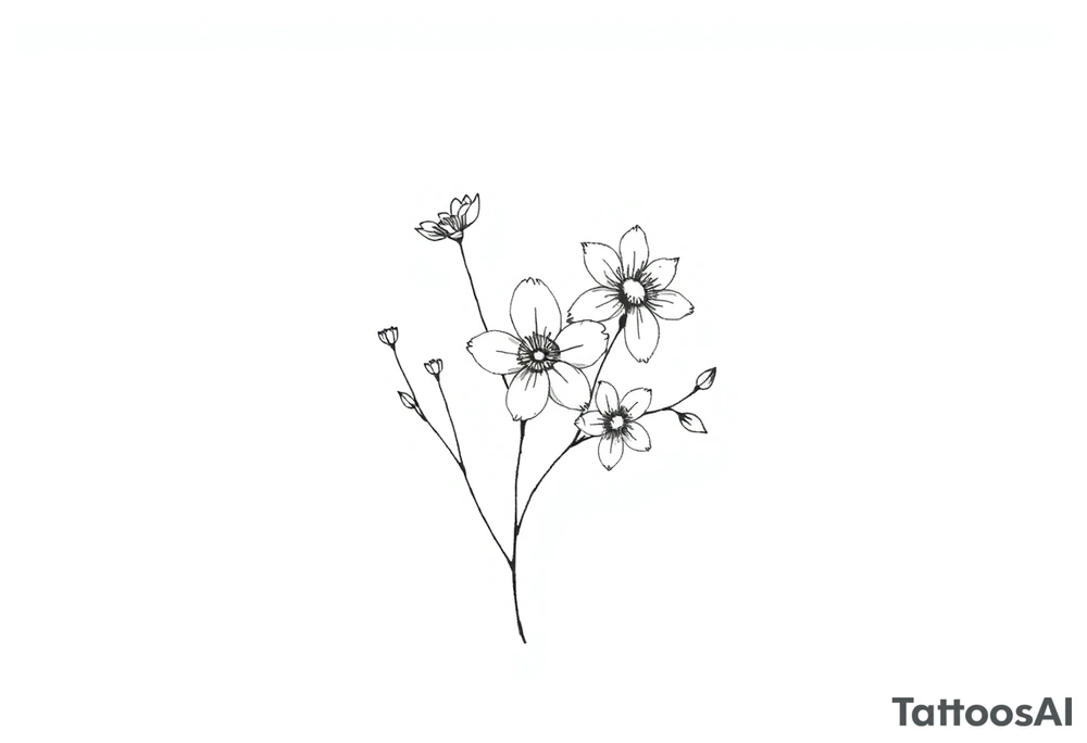 Small Flowers tattoo idea