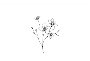 Small Flowers tattoo idea