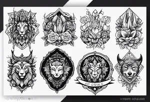 Variety of dicks  traditional style flash sheet tattoo idea