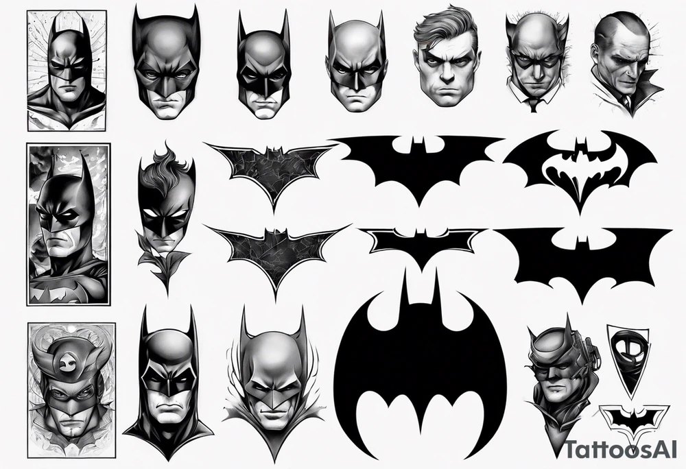 batman gotham sleeve tattoo idea