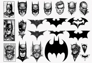 batman gotham sleeve tattoo idea