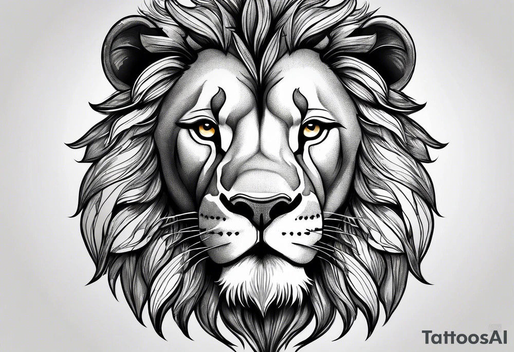 Lion head tattoo idea