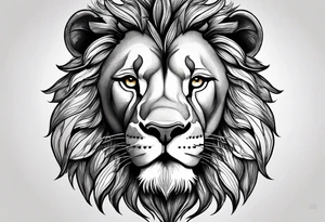 Lion head tattoo idea