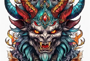 Ascended demon tattoo idea