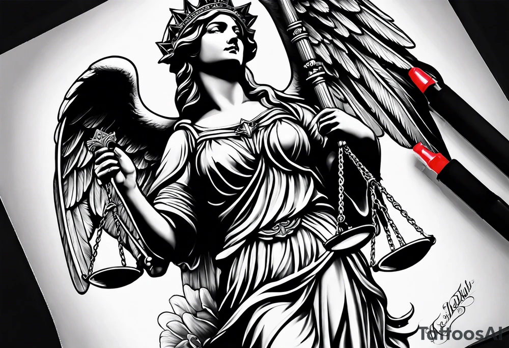 lady justice with wing
very realistic
merciful tattoo idea lady justice with wing
very realistic
merciful tattoo idea