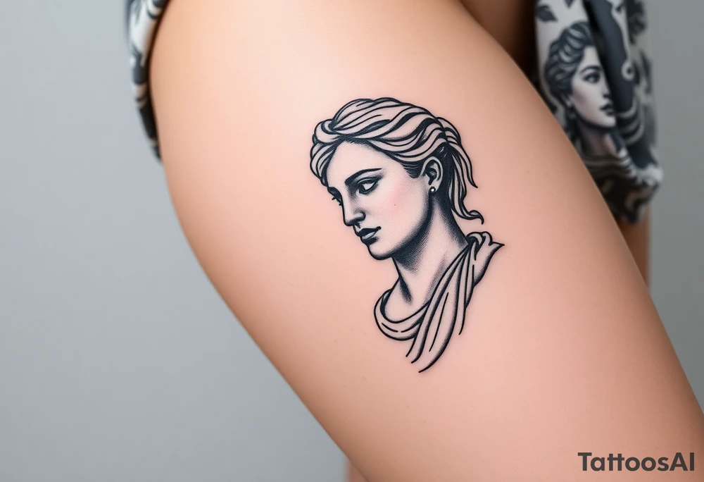 greek sculture 
female tattoo idea