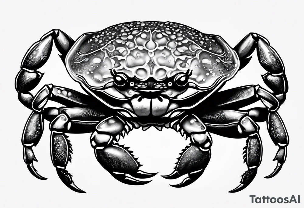 Crab con numero 69 nelle chele tattoo idea
