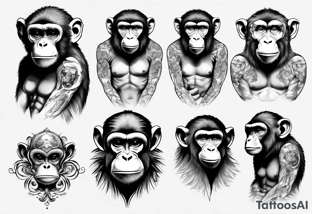 Monkey tattoo idea