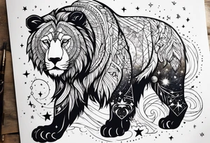 Ursa Major and Leo Minor constellations tattoo idea