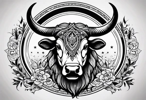 Taurus sign tattoo idea